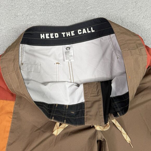 Howler Brothers Board Shorts Mens 34 Brown HB Chargers Premium Swim Surf Trunks - Picture 7 of 11